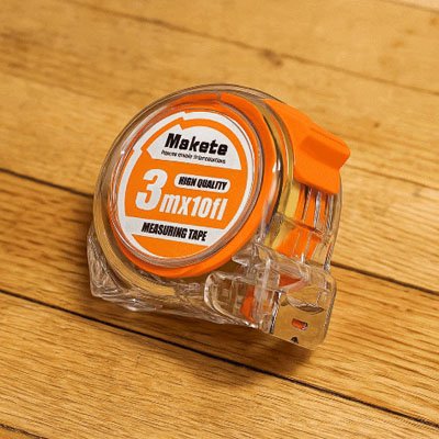 Metre ruban transparent de 3 metres