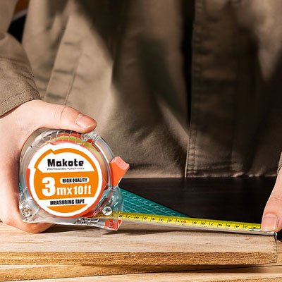 Metre ruban transparent longueur planche 