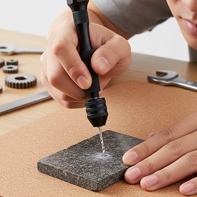 Mini perceuse à main ne convient pas pour les pierres