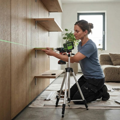 Niveau laser 360 degrés pour installation de tablettes