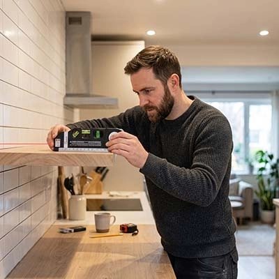 Niveau laser pour installation tablette