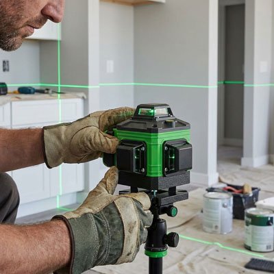 Niveau laser vert 8 lignes 