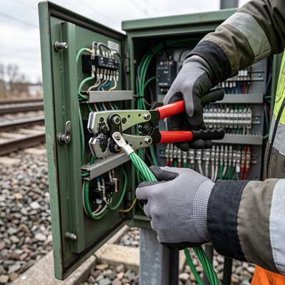 Pince a sertir avec poignée droite