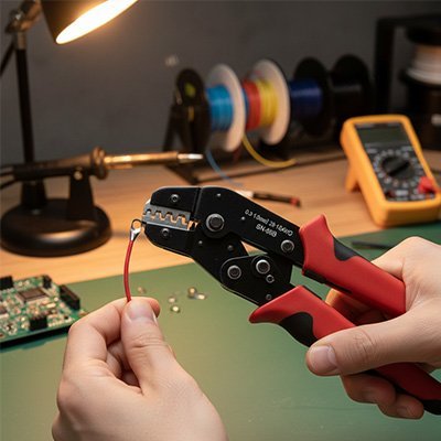 pince a sertir connecte pro efficace