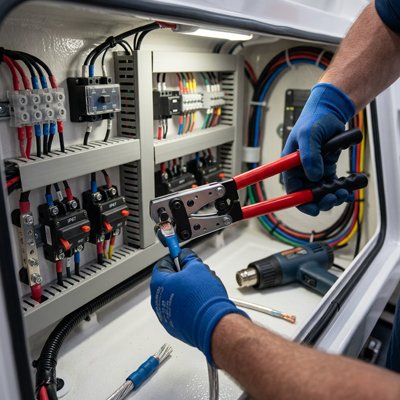 Pince a sertir pour les réparations électriques