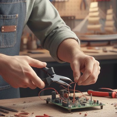 Pince bec courbe pour fil electrique 