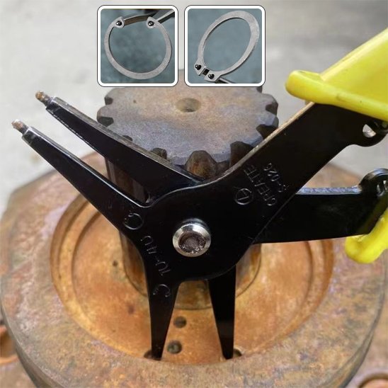 Pince circlips double fonctions pour anneau 