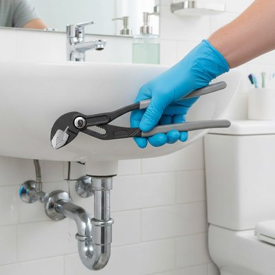 Pince multiprise gris pour plomberie 