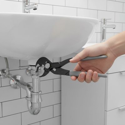 Pince multiprise gris pour robinet 