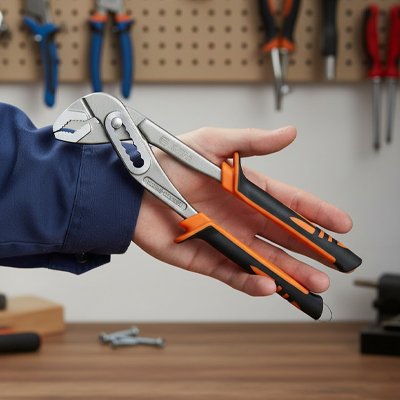 Pince multiprise orange/noir grandeur 30cm