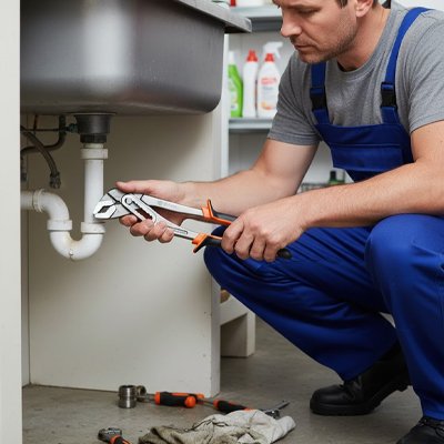 Pince multiprise orange/noir pour plomberie 