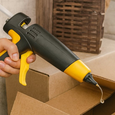 Pistolet à colle noir-jaune 300w pour emballage 