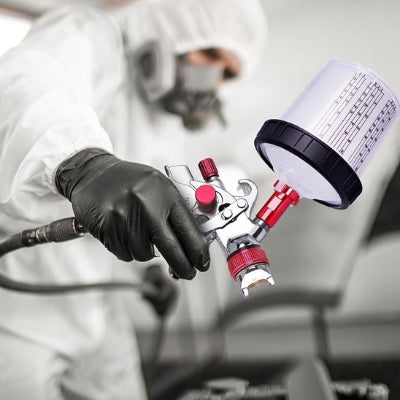 Pistolet peinture de couleur argent rouge 