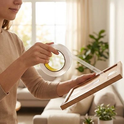 Ruban adhésif double face​ pour fixation décorative 