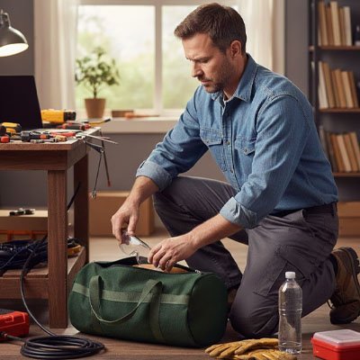 Sac a outils tissu étanche 