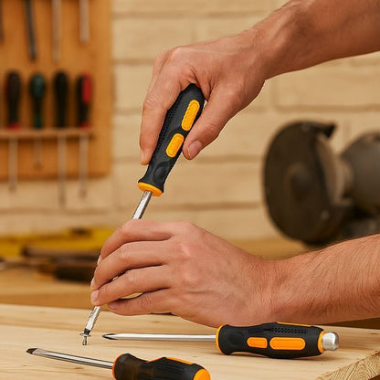 Tournevis a frapper pour vis plate et cruciforme 