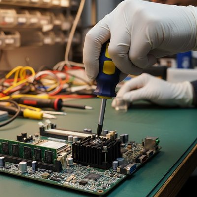 Tournevis bleu-jaune cruciforme 