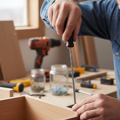 Tournevis cruciforme pour travaux menuiserie 
