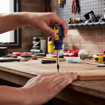 Tournevis cruciforme pour vis a bois 